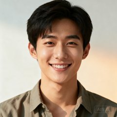 一位穿着休闲衬衫、面带微笑的年轻男性用户头像，背景是浅色渐变